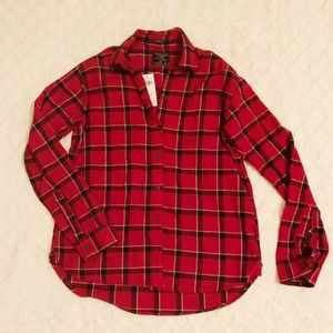 Abercrombie Red Checkered Flannel